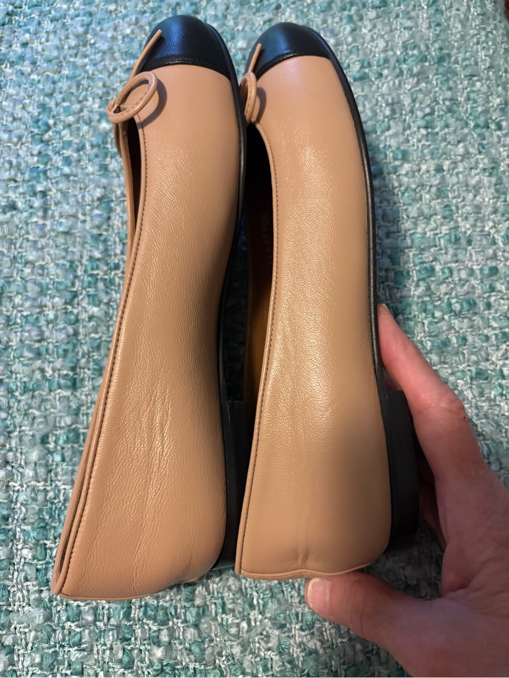 Margaux The Demi Dune & Black Ballet Flats Size 37 1/2 W EU - 7.5 W in US NWOB - Picture 3 of 5